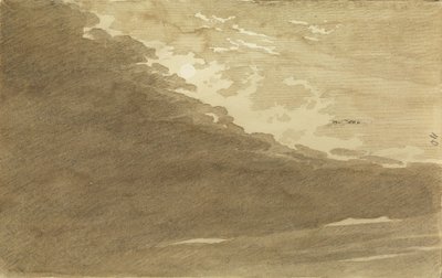 Estudo das nuvens ao luar de Caspar David Friedrich