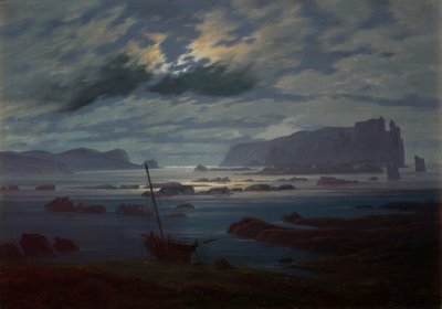O mar do norte no luar, 1823-24 de Caspar David Friedrich