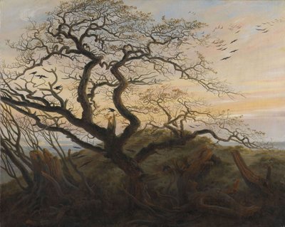 A árvore dos corvos de Caspar David Friedrich