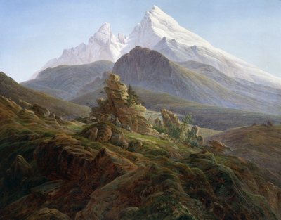 O Watzmann (óleo sobre tela) de Caspar David Friedrich