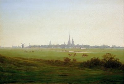 Prados perto de Greifswald de Caspar David Friedrich