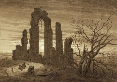 Inverno - Noite - Velhice e Morte (do ciclo «As horas do dia e as idades do homem», de 1803) de Caspar David Friedrich