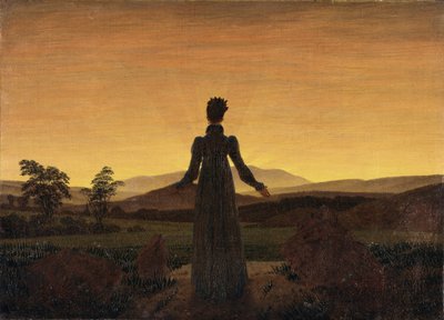 Mulher antes do nascer do sol, ca 1818 de Caspar David Friedrich