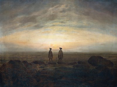 Dois homens junto ao mar de Caspar David Friedrich