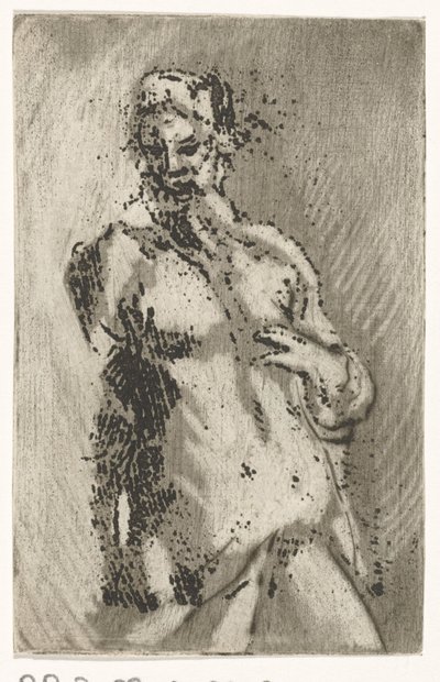 Torso de homem nu de Caspar Jacobsz. Philips