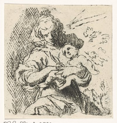 Mulher com criança nos braços de Caspar Jacobsz. Philips