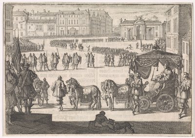 Inauguração de Cristina, Rainha da Suécia em Estocolmo, 1650 de Caspar Luyken (attributed to)