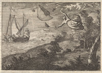 Ventos fortes na costa de Malmö, 1679 de Caspar Luyken