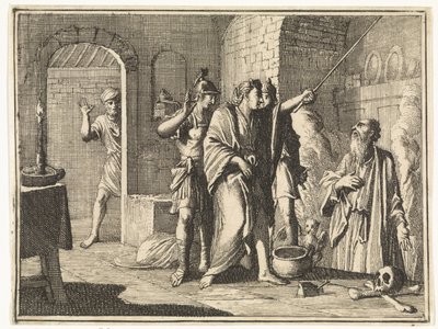 Saul junto à bruxa de Endor de Caspar Luyken