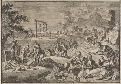 A fome na Alemanha, 1637, 1701. de Caspar Luyken