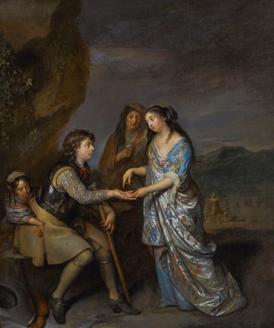 O prato da sorte de Caspar Netscher