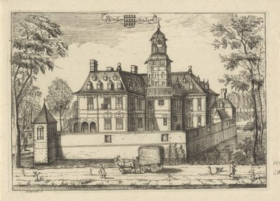 A casa Plettenburg em Jutphaas Plettenburg em Jutphaes (título no objeto) de Caspar Specht