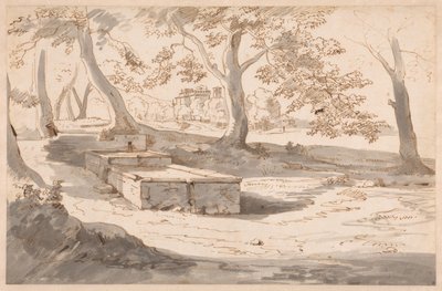 Vista da Abadia de Grottaferrata de Caspar van Wittel