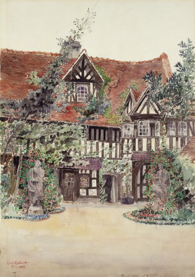 O pátio mais pequeno, Hotel Guilleaume le Conquerant, Dives, França de Cass Gilbert