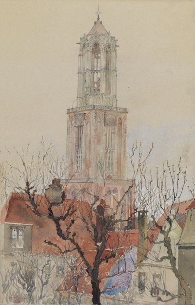 Torre da Catedral de Utrecht, Holanda, 1898. de Cass Gilbert