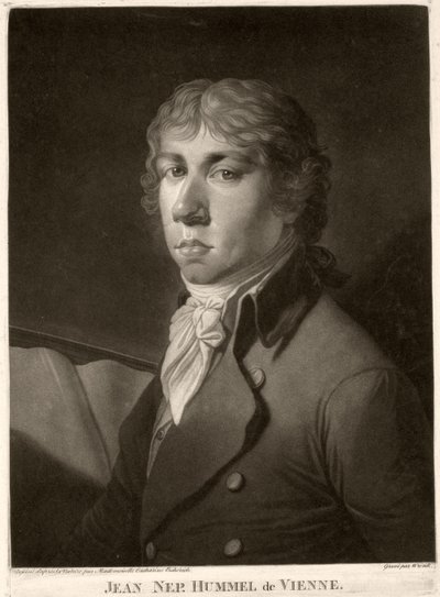 Johann Nepomuk Hummel (1778-1837) gravado por Wrenck de Catharina Escherich