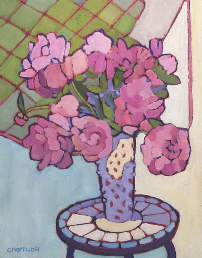 Bouquet gráfico, 2023 (óleo sobre tela) de Catherine J Martzloff