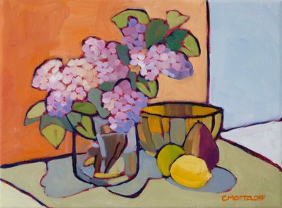 Saboreando frutas e flores, 2024 (óleo sobre tela) de Catherine J Martzloff