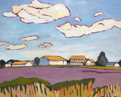 Deambulação pelo campo, 2022 (Óleo sobre tela) de Catherine J Martzloff