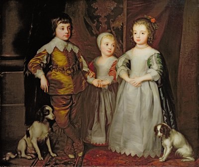 Os Filhos de Charles I óleo sobre tela de Catherine Read