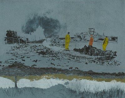 Cal na terra, 2014 (linogravura e gravura) de Catherine Sutcliffe Fuller