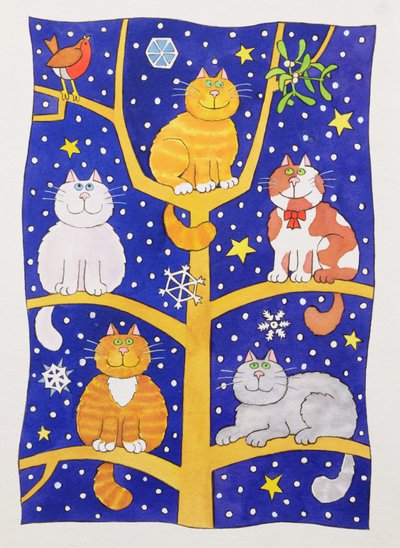 Cinco gatos de natal de Cathy Baxter