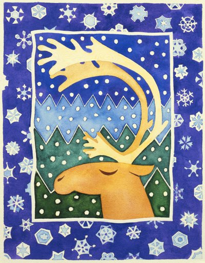 Renas e flocos de neve de Cathy Baxter