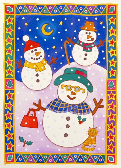 Bonecos de neve na neve (wc) de Cathy Baxter
