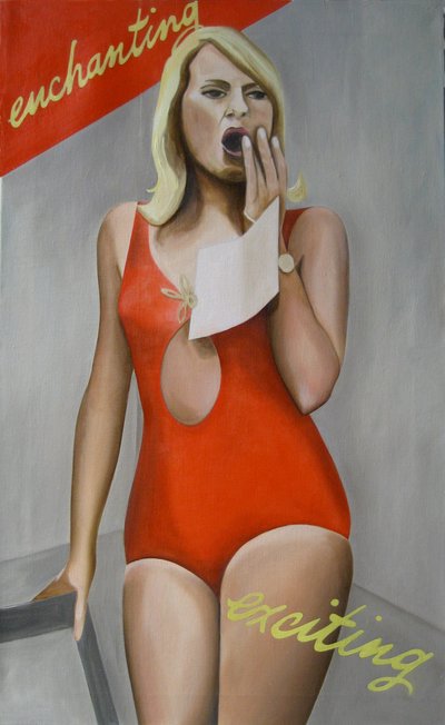 Encantador, excitante, 2007 (óleo sobre linho) de Cathy Lomax
