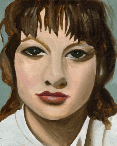 Corte de penas, 2005 (óleo sobre tábua) de Cathy Lomax