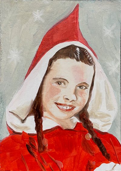 Margarida, 2023 (óleo sobre papel) de Cathy Lomax