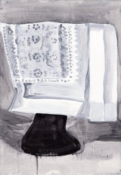 Obsfuscate, 2019 (óleo sobre papel) de Cathy Lomax