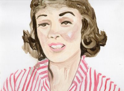 Estrelas às riscas (JJ), 2015 (óleo sobre papel) de Cathy Lomax