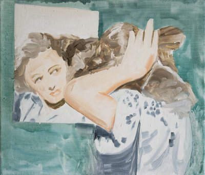 Up Do, 2017 (óleo sobre linho) de Cathy Lomax