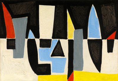 Composição, c.1952 (óleo sobre tela) de Caziel Caziel