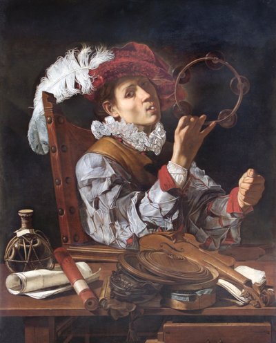 Um músico, c.1610 (óleo sobre tela) de Cecco de Caravaggio