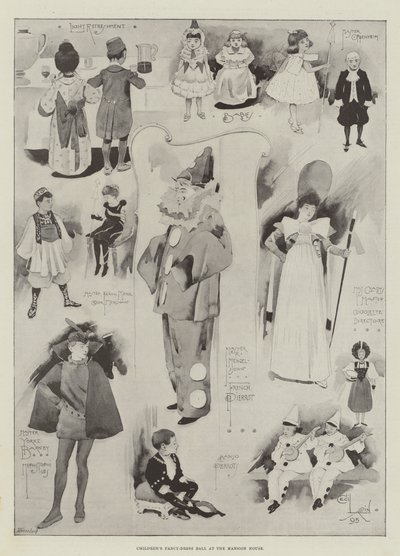 Bola de fantasia de vestido infantil na mansão de Cecil Charles Windsor Aldin