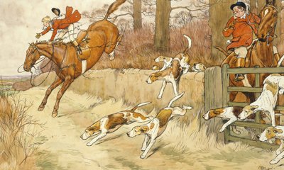 &39;Hoff - For a Five Pound Note&39;, ilustração de Handley Cross de RS Surtees (caneta e tinta com aquarela sobre papel) de Cecil Charles Windsor Aldin