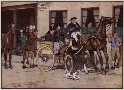 Ilustração para The Pickwick Papers de Cecil Aldin (cor litho) de Cecil Charles Windsor Aldin
