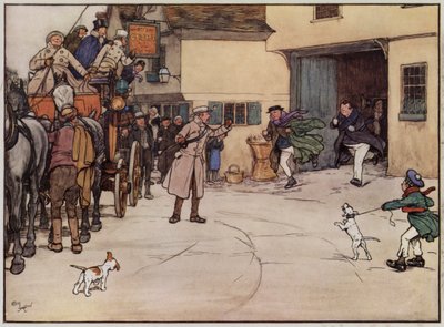 Ilustração para os Documentos Pickwick de Cecil Aldin de Cecil Charles Windsor Aldin