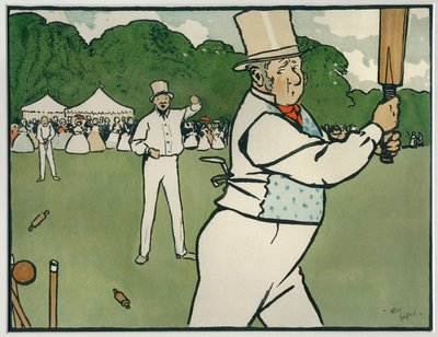 Velhos Desportos e Jogos Ingleses: Críquete de Cecil Charles Windsor Aldin