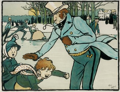 Velhos Desportos e Jogos Ingleses: Patinagem de Cecil Charles Windsor Aldin