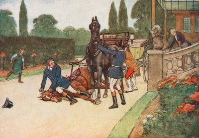 York Prontamente se colocou no chão em sua cabeça para impedir sua luta de Cecil Charles Windsor Aldin