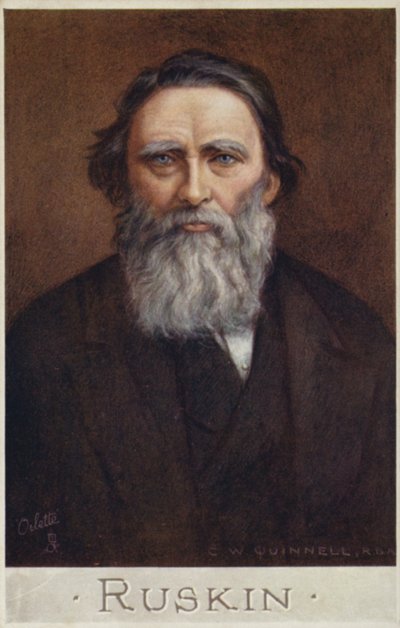John Ruskin (1819-1900), escritor inglês, crítico de arte, artista e pensador social de Cecil Watson Quinnell