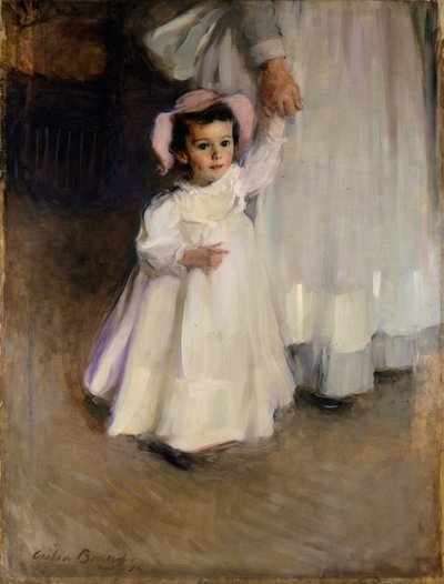 Ernesta (criança com enfermeira), 1894 de Cecilia Beaux