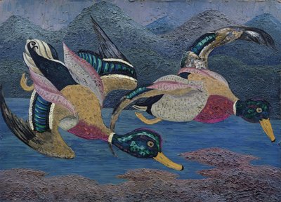 Patos (óleo sobre tela) de Cedric Morris