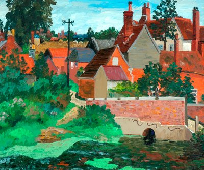 Polstead, Suffolk, c.1933 (óleo sobre tela) de Cedric Morris