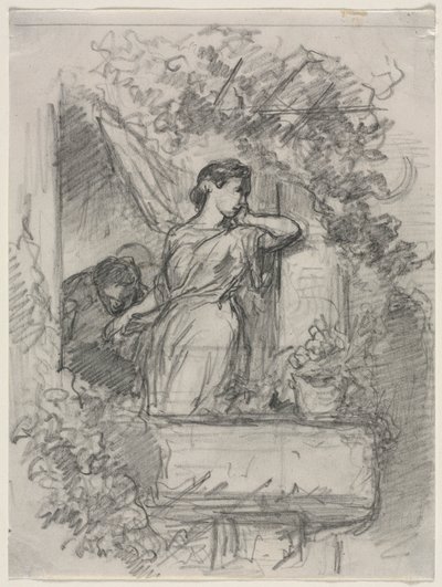 Na varanda de Celestin Francois Nanteuil
