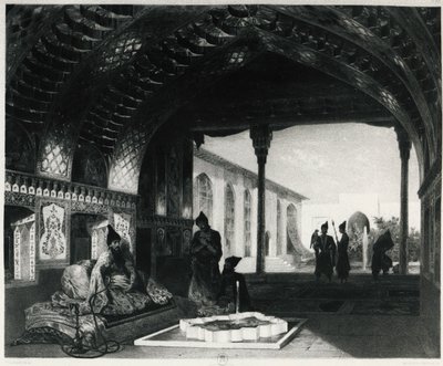 O Salão dos Espelhos do Palácio do Sardar de Yerevan, de Celestin Francois Nanteuil (1813-1873), Arménia de Celestin Francois Nanteuil
