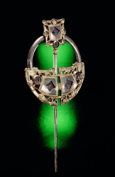 Broche anular, Ardagh Hoard, Reerasta, Condado Limerick, Viking Age (prata-dourada) de Celtic